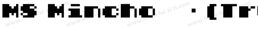 MS Mincho 常规(TrueType) (apanese)字体转换